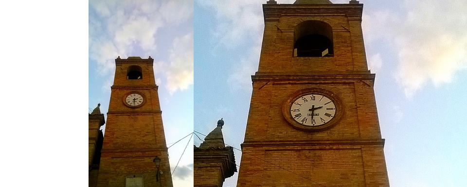 Restauro orologio su torre Curetta