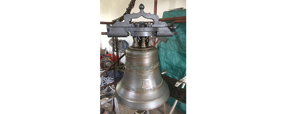 Ripulitura e restauro campane con ceppi presso chiedsa della Pietà Fermo (FM)